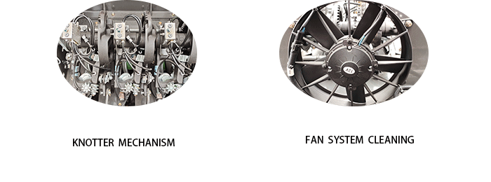 Пресс-подборщик для сена, три веревки